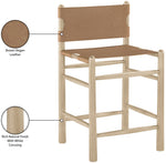 Santos - Upholstered Counter Stool With Stained Natural Base