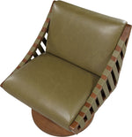 Millwin - Swivel Accent Chair With Brown Base