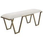Farrah - Geometric Bench - White