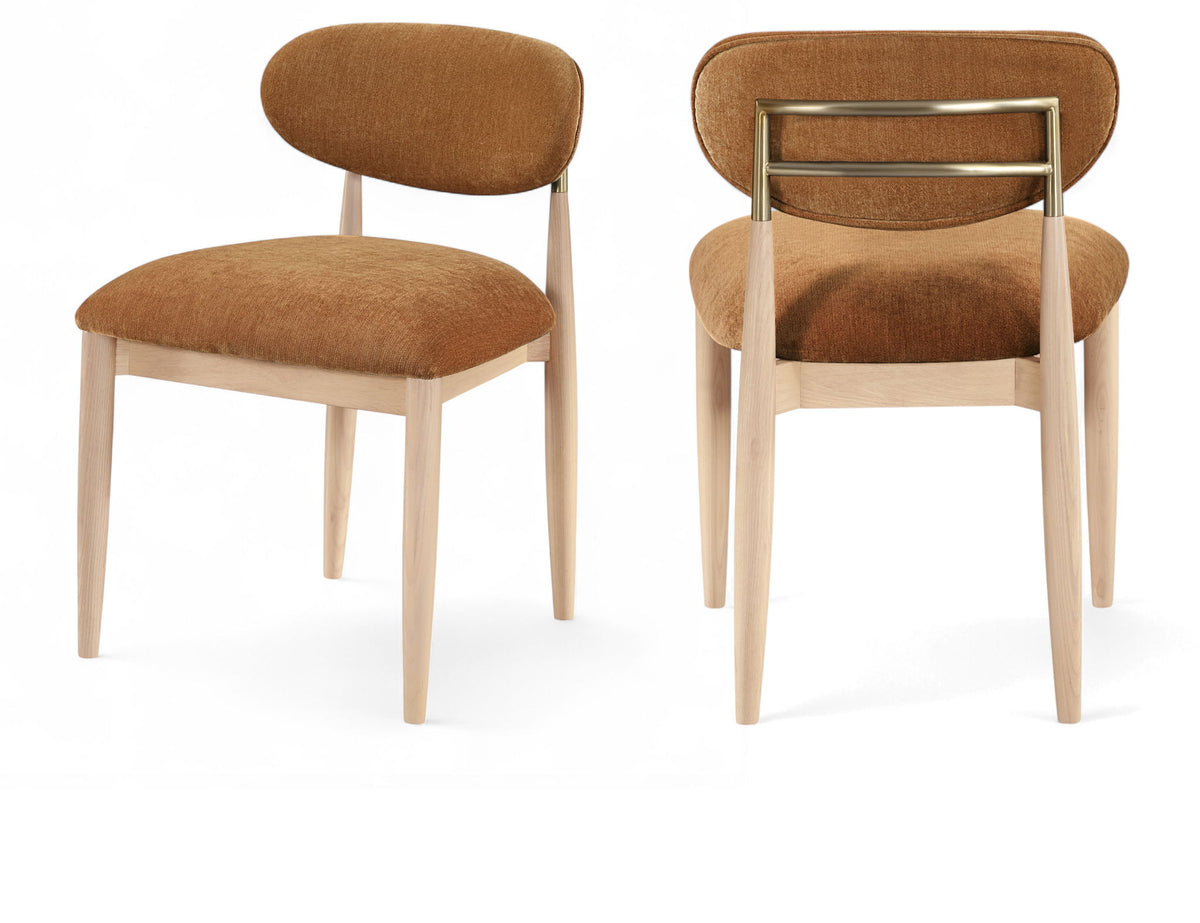Riccio - Fabric Dining Side Chair (Set of 2) - Natural Frame