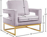 Noah - Accent Chair with Gold Legs