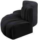 Arc - Velvet 4 Piece L-Shaped Modular Sofa
