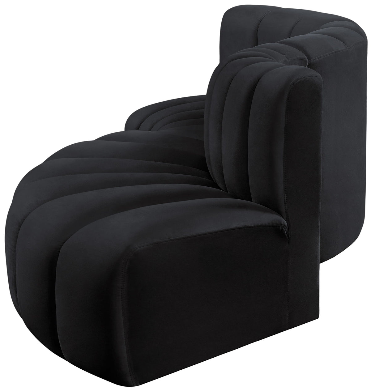 Arc - Velvet 4 Piece L-Shaped Modular Sofa