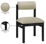 Roundhill - Faux Leather Dining Chair (Set of 2) - Black Frame