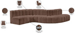 Arc - Faux Leather 6 Piece Curved Modular Sofa