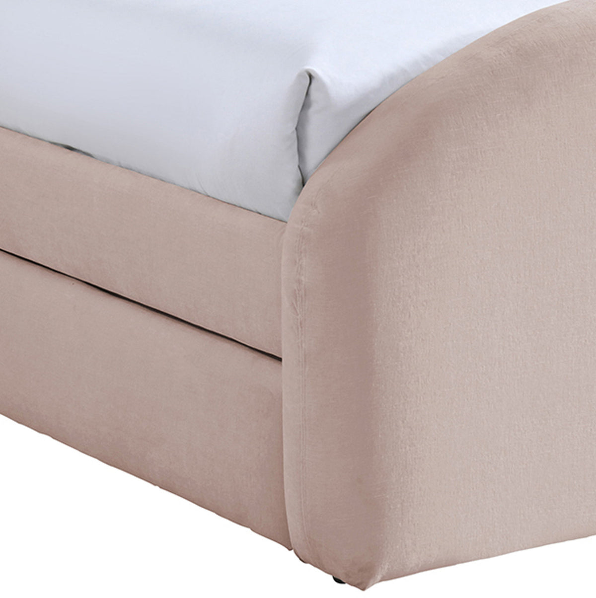 Andaz - Chenille Fabric Upholstered Trundle Bed