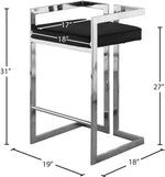 Ezra - Stool with Chrome Legs (Set of 2)