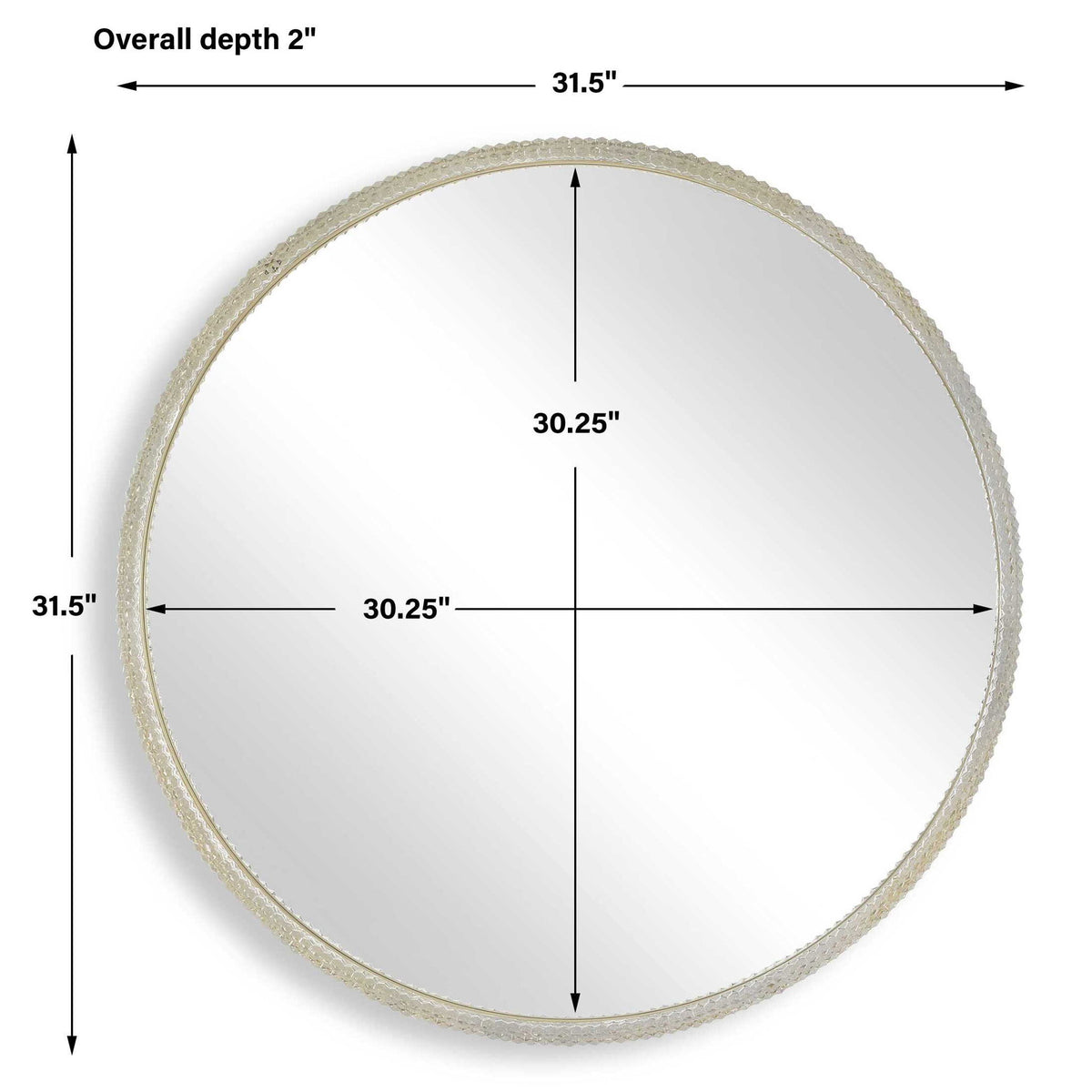 Break The Ice - Round Mirror - Gold