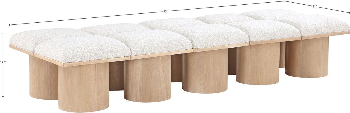 Pavilion - 10 Piece Modular Bench With Natural Base