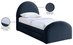 Andaz - Chenille Fabric Upholstered Trundle Bed