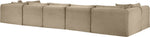 Shaggy - Fabric 7 Piece Modular U-Shaped Armless Sectional