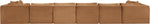 Shaggy - Fabric 8 Piece Modular U-Shaped Armless Sectional