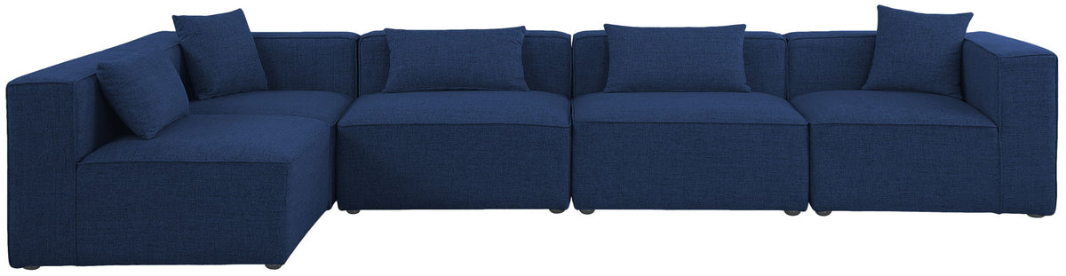 Cube - Linen 5 Piece Modular Sectional