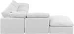 Indulge - Linen 6 Piece Modular Armless Sectional - White