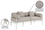 Portofino - Resilient Water Repellent Fabric 69.75" Upholstered Outdoor Patio Loveseat