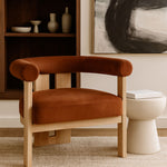 Arienzo - Performance Fabric Upholstered Accent Chair - Natural Base