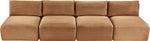 Shaggy - Fabric 4 Seat Modular Armless Sofa