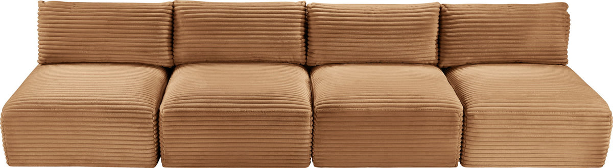 Shaggy - Fabric 4 Seat Modular Armless Sofa