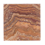Melange - Denys Spot Table - Red / Light Brown
