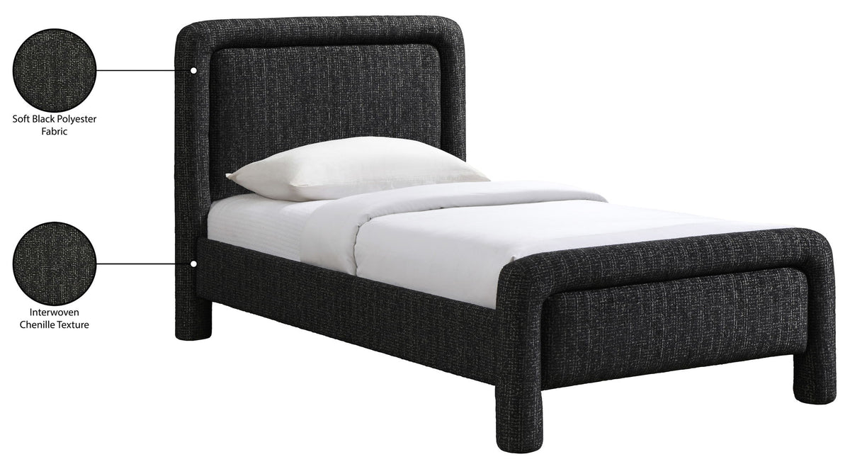 Baylor - Fabric With Interwoven Chenille Upholstered Bed