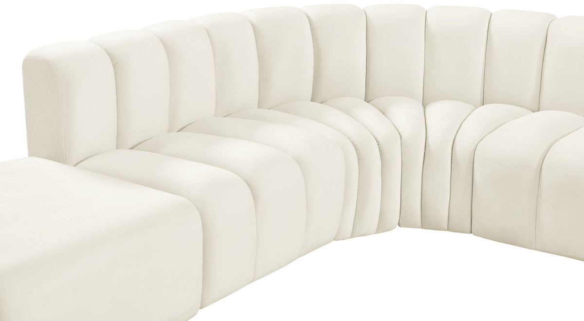 Arc - Velvet 7 Piece Corner Modular Sofa