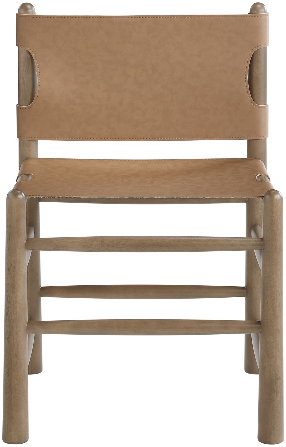 Santos - Vegan Leather Upholstered Dining Chair With Stained Brown Base (Set of 2)