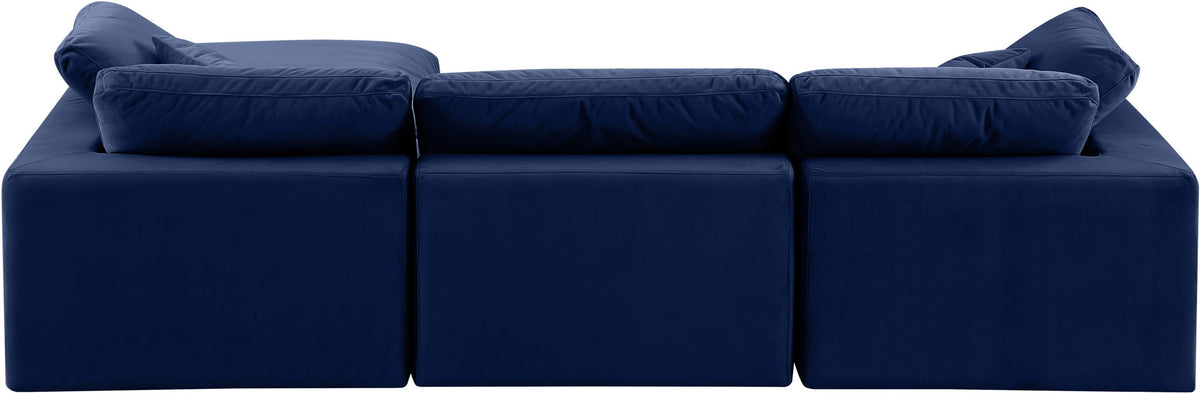 Comfy - 4 Piece Velvet Modular Sectional With Chaise