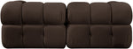 Orin - Velvet Performance Fabric Upholstered 2 Piece Modular Sofa (2 Corner Chairs)