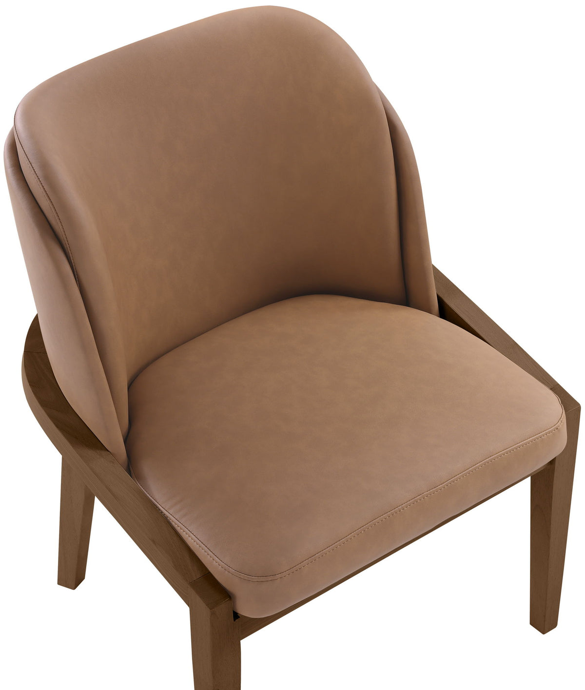 Navo - Vegan Leather Upholstered Dining Chair - Brown