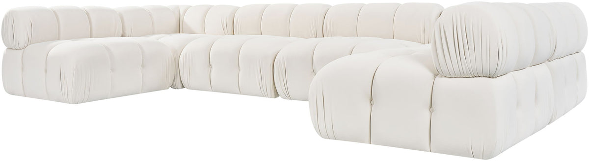 Orin - U-Shaped Velvet 6 Piece Modular Sectional