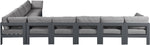 Nizuc - Outdoor Patio 10 Piece Modular Sectional With Gray Frame