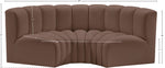 Arc - Faux Leather 3 Piece Modular U-Shaped Sofa