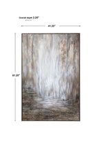 Desert Rain - Hand Painted Abstract Art - Pearl Silver