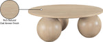 Fitch - Wood Oak Veneer Coffee Table - 3 Legs