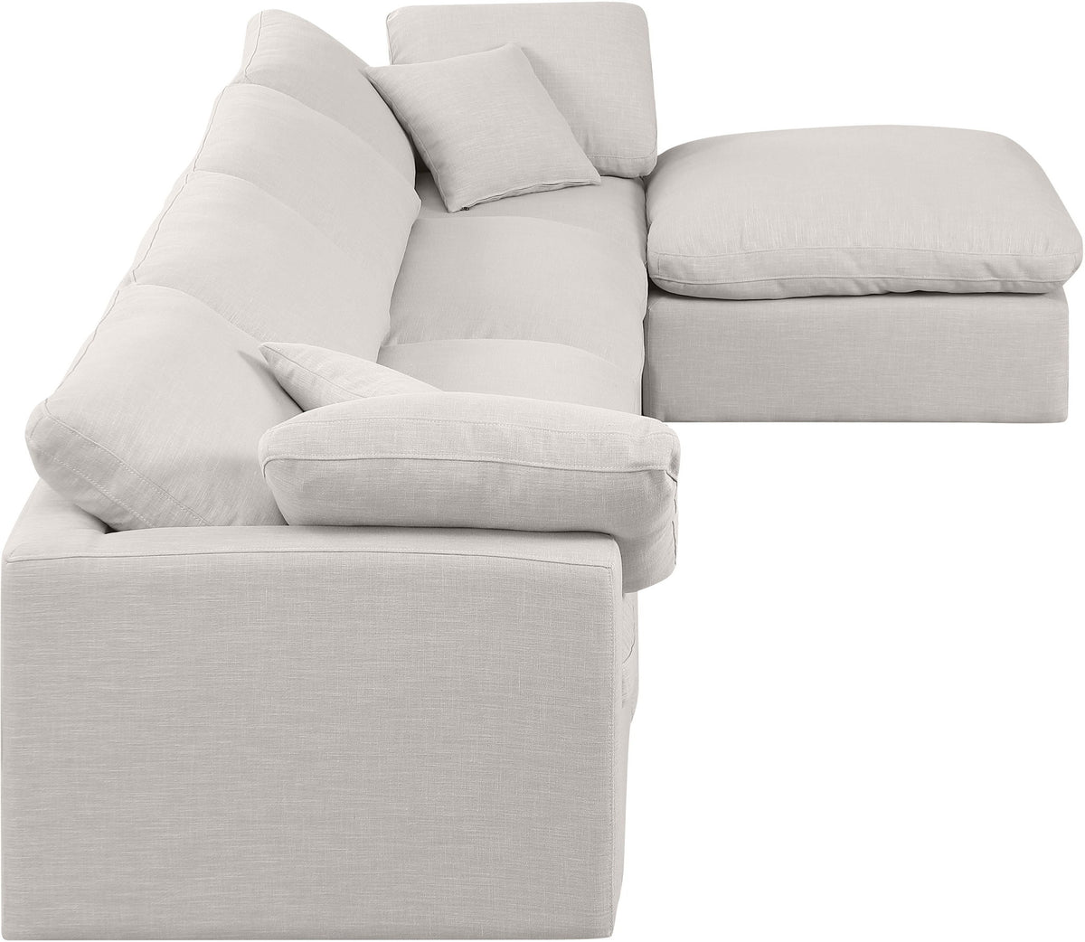 Indulge - Linen 5 Piece Modular Sectional With Chaise