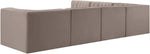 Rummi - Velvet Performance Fabric Upholstered 6 Piece Modular Sectional