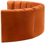 Arc - Velvet 4 Piece U-Shaped Modular Sofa