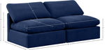 Indulge - Velvet 2 Seat Modular Armless Sofa