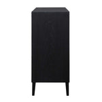 Andrei - Teak Root 2 Door Cabinet - Black / Woodtone