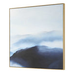Cold Shoulder - Hand Painted Landscape Art - Black / Blue / Gray / White / Woodtone