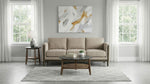 Islington Fabric Upholstered Panel Arm Sofa Taupe