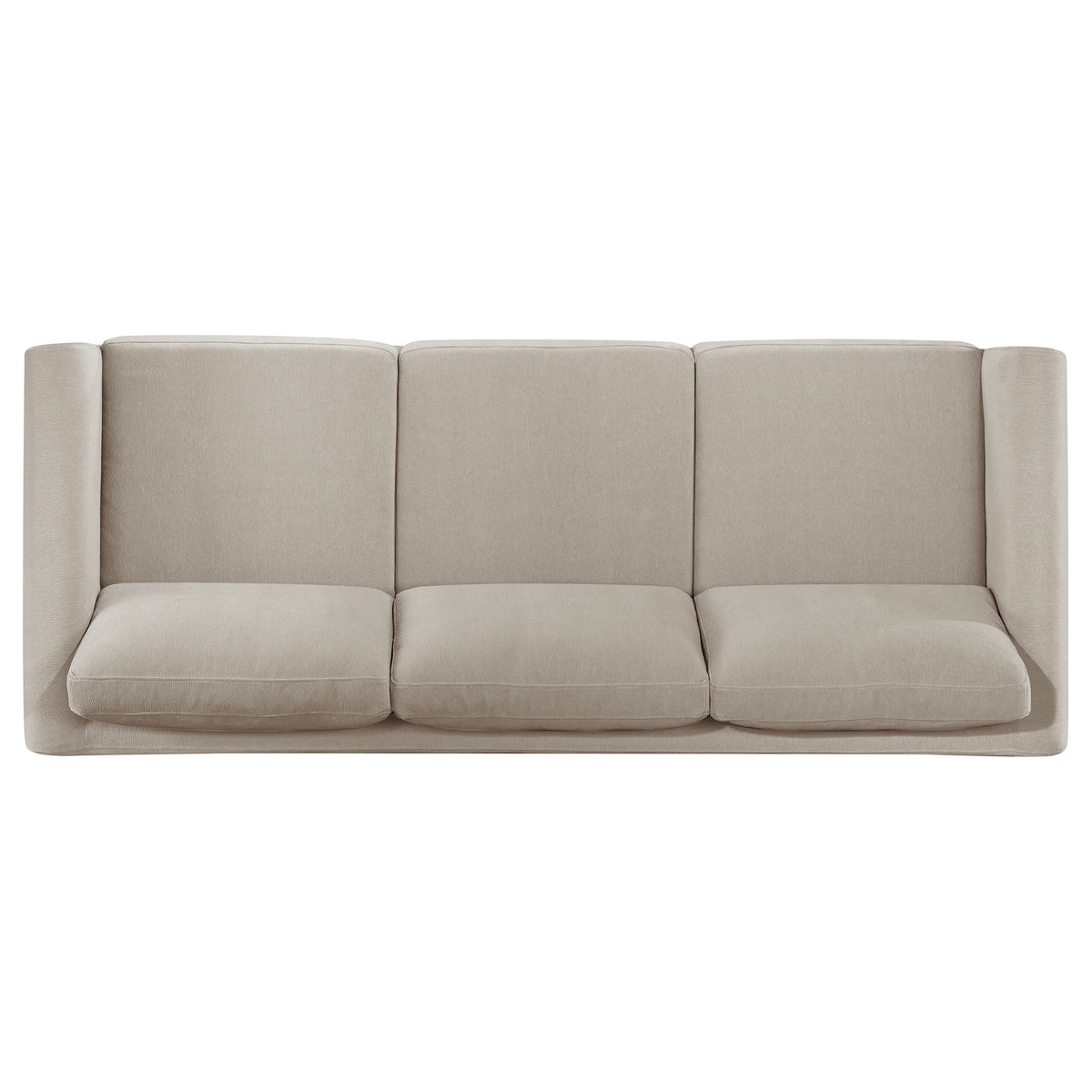 Islington Fabric Upholstered Panel Arm Sofa Taupe