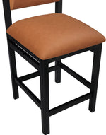 Roundhill - Faux Leather Counter Stool - Black Frame
