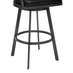 Saturn - Counter Height Bar Stool - Vintage Black