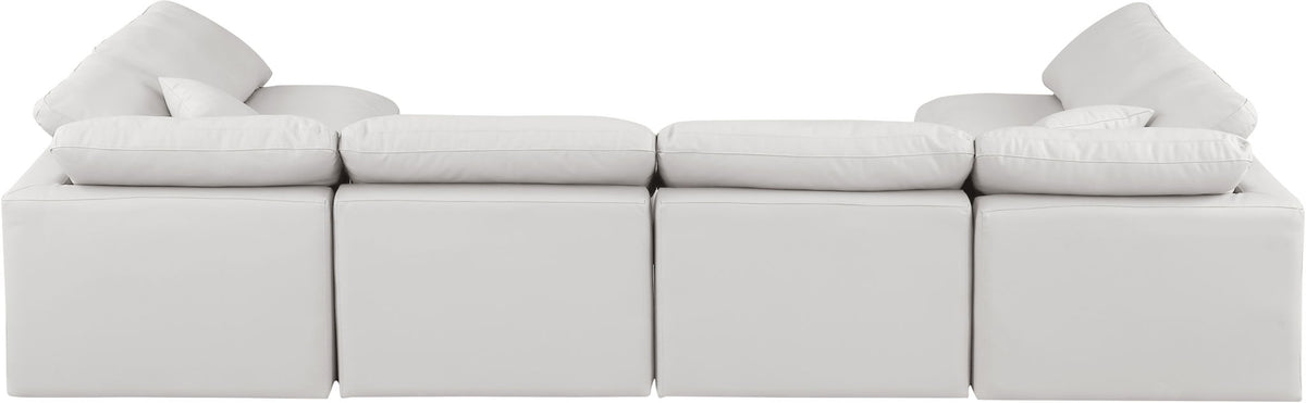 Indulge - Faux Leather 6 Piece Modular U-Shaped Sectional