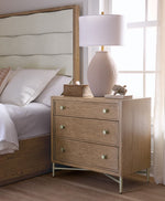 Sonnet - Three-Drawer Nightstand - Dark Gray / Light Brown