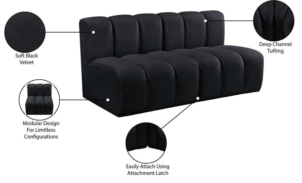 Arc - Velvet 2 Seats Modular Sofa