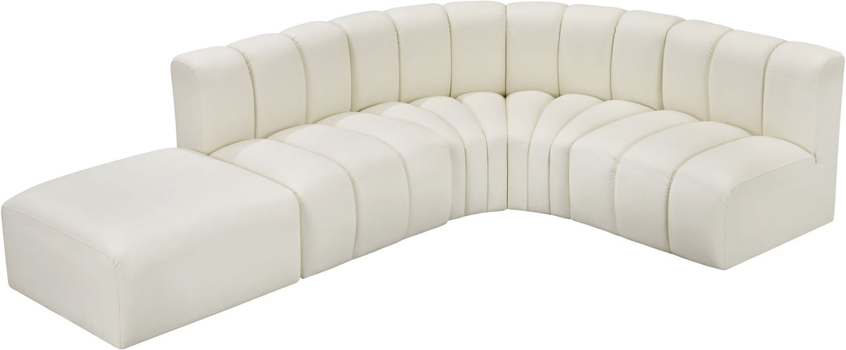 Arc - Faux Leather 5 Piece Corner Modular Sofa