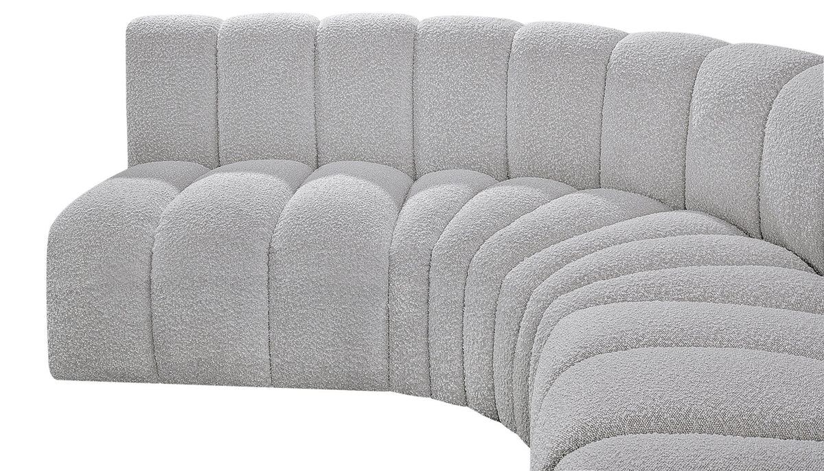 Arc - Boucle Fabric 8 Piece U-Shaped Modular Sofa