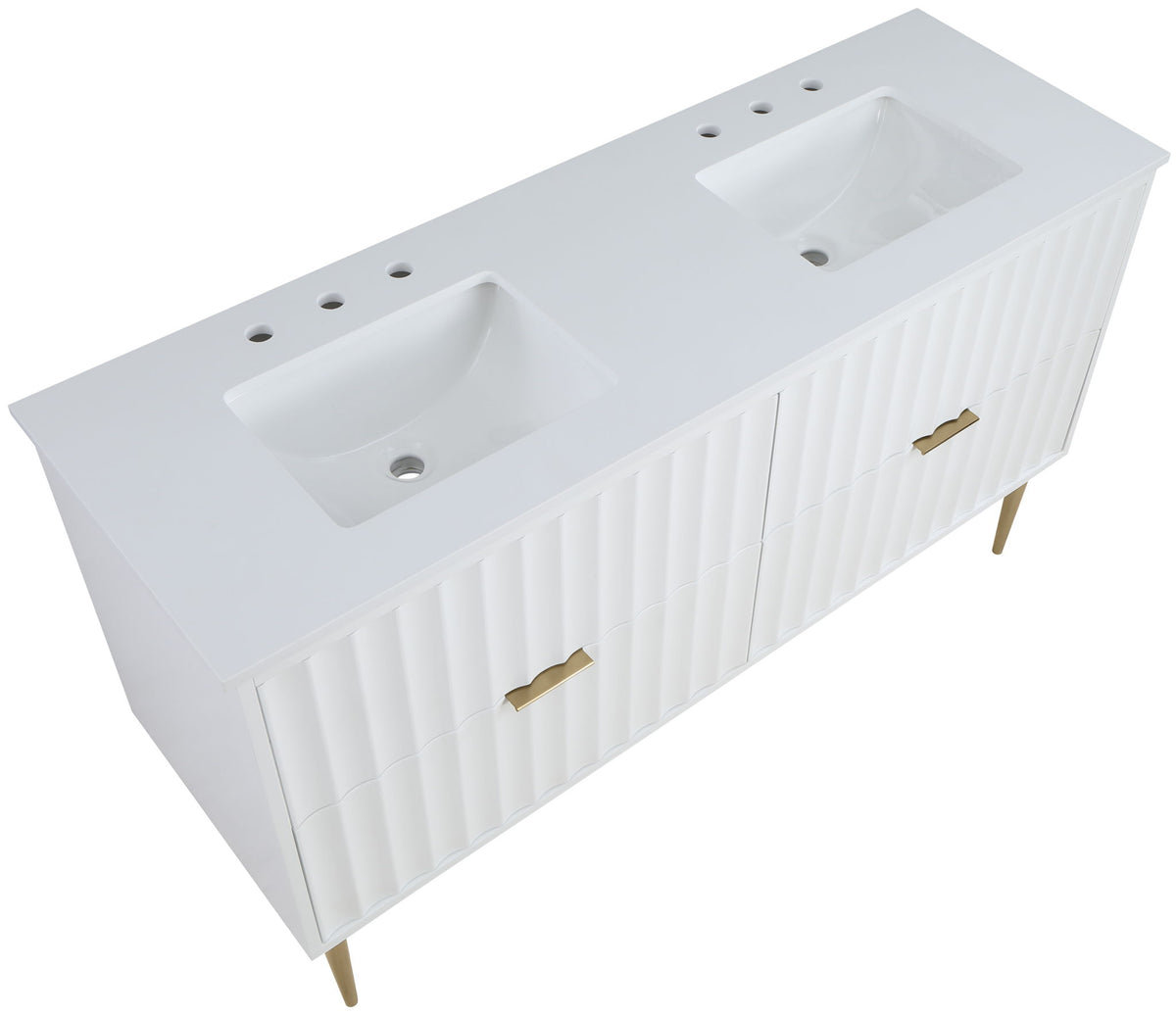 Modernist - Bathroom Vanity With Gold Legs
